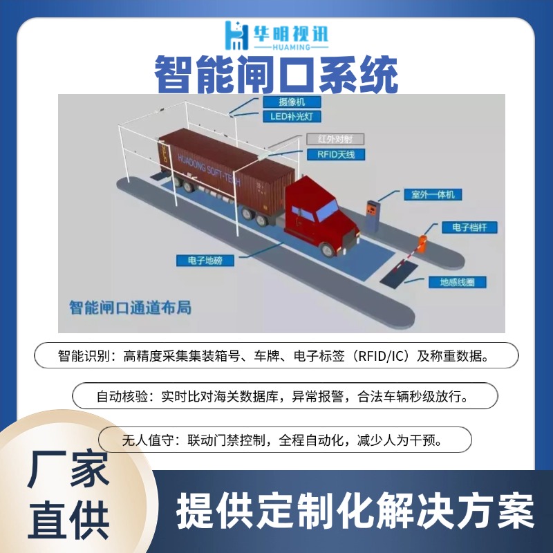 集裝箱卡車通關系統  實現無人化智能監管